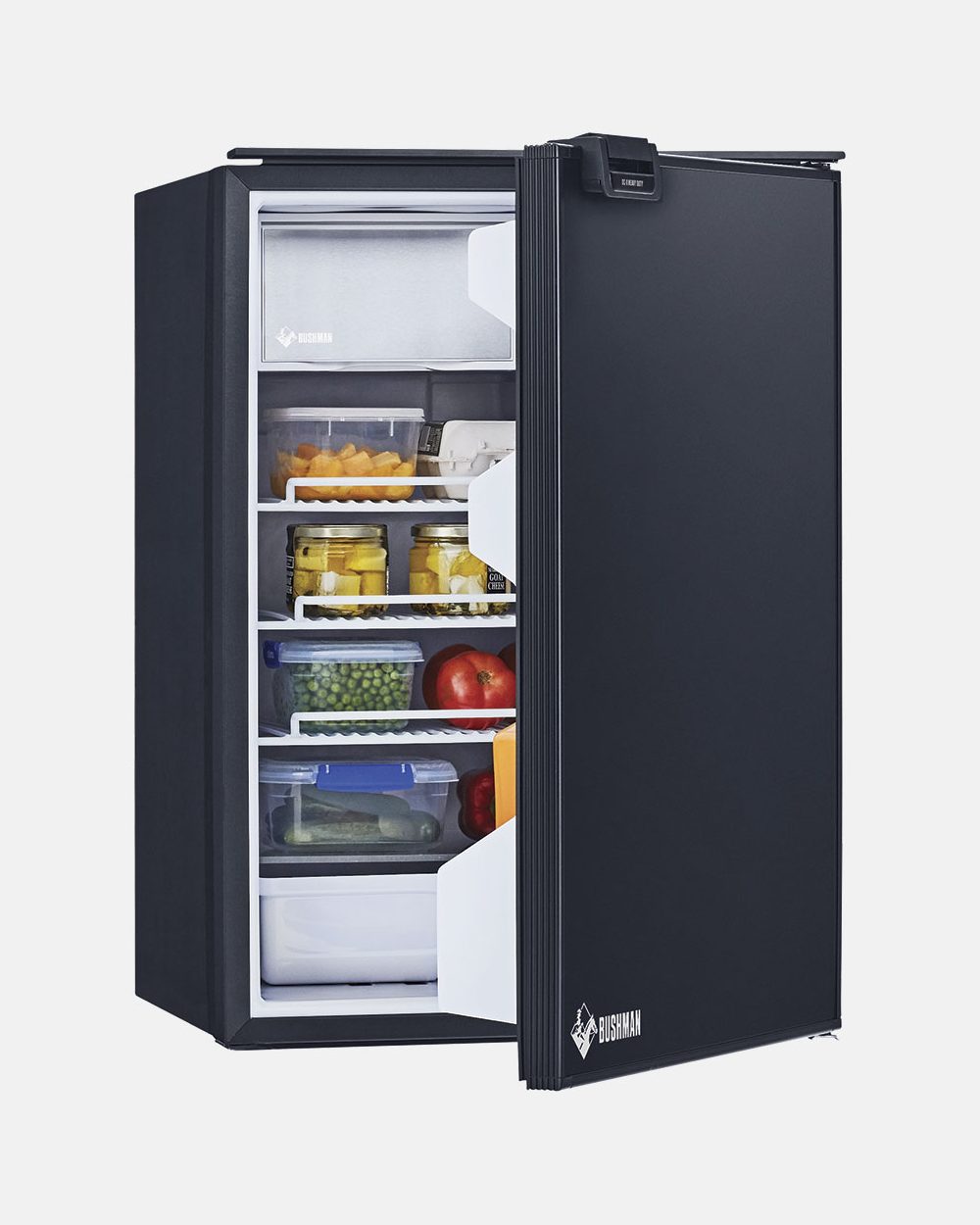 Bushman DC130-X 130L Upright Caravan Fridge