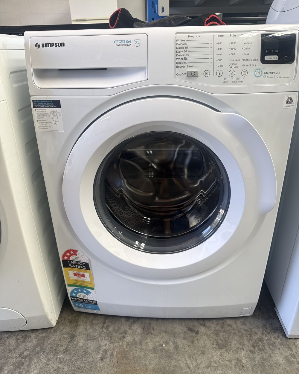 Simpson 7kg Front Load Washing Machine – SWF7025EQWA