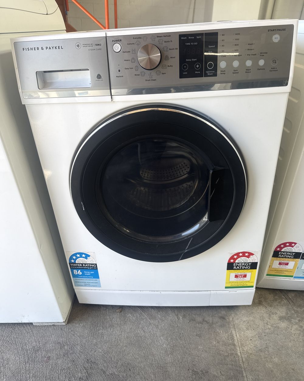 Fisher and Paykel 10kg washing machine